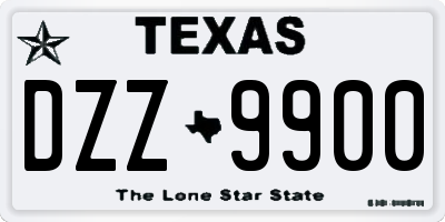 TX license plate DZZ9900