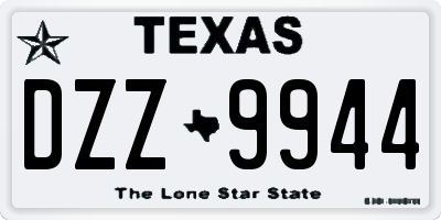 TX license plate DZZ9944