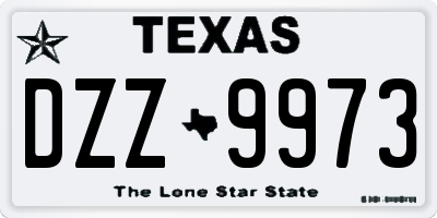 TX license plate DZZ9973