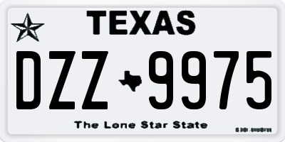 TX license plate DZZ9975