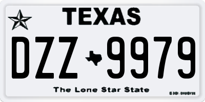 TX license plate DZZ9979