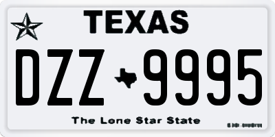 TX license plate DZZ9995