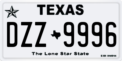 TX license plate DZZ9996