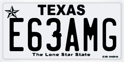 TX license plate E63AMG