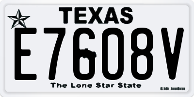 TX license plate E7608V