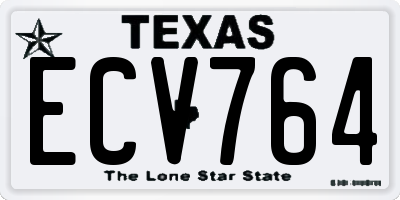 TX license plate ECV764