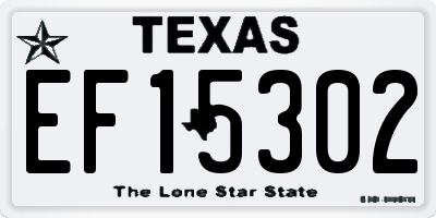 TX license plate EF15302