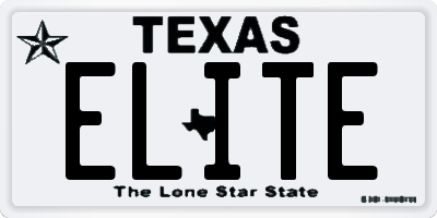 TX license plate ELITE