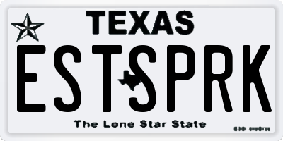 TX license plate ESTSPRK