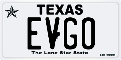 TX license plate EVGO