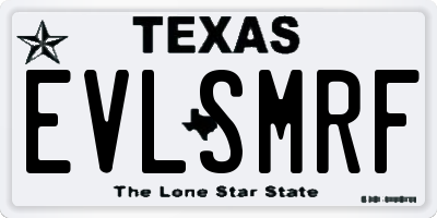 TX license plate EVLSMRF