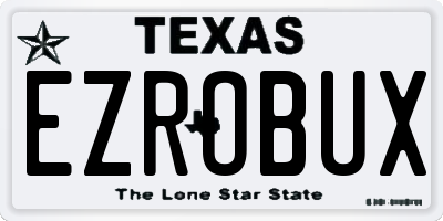 TX license plate EZROBUX