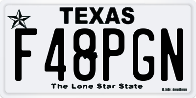 TX license plate F48PGN