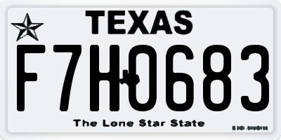 TX license plate F7H0683