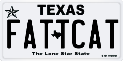 TX license plate FATTCAT