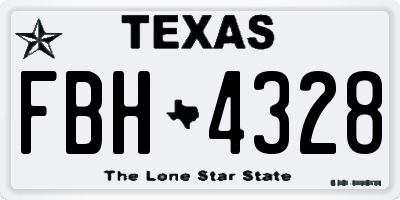 TX license plate FBH4328