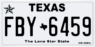 TX license plate FBY6459