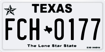 TX license plate FCH0177