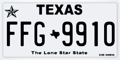 TX license plate FFG9910