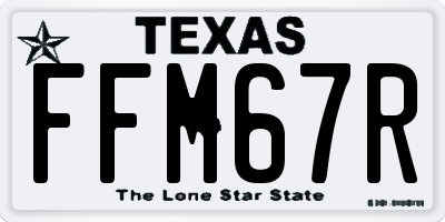 TX license plate FFM67R