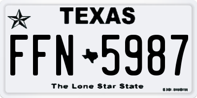 TX license plate FFN5987