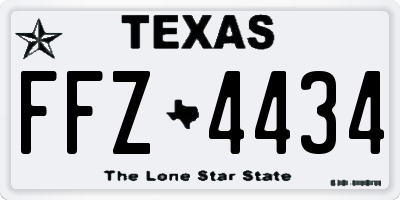 TX license plate FFZ4434