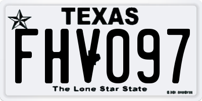 TX license plate FHV097