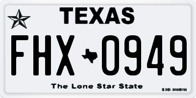 TX license plate FHX0949