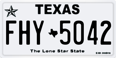 TX license plate FHY5042