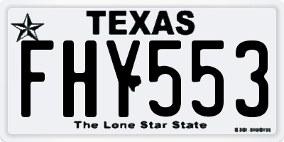 TX license plate FHY553