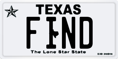 TX license plate FIND