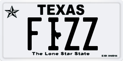 TX license plate FIZZ