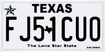 TX license plate FJ51CUO