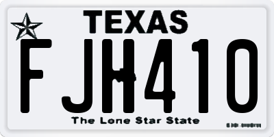 TX license plate FJH410