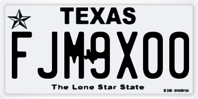 TX license plate FJM9X00