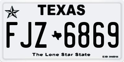 TX license plate FJZ6869