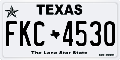 TX license plate FKC4530