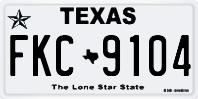 TX license plate FKC9104