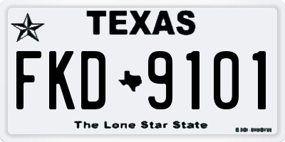 TX license plate FKD9101