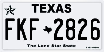 TX license plate FKF2826