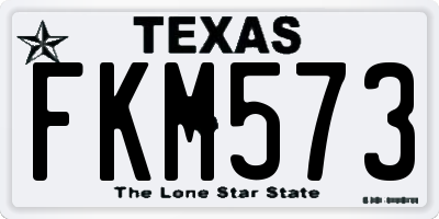 TX license plate FKM573