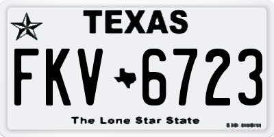 TX license plate FKV6723