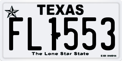 TX license plate FL1553