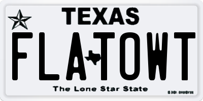 TX license plate FLATOWT