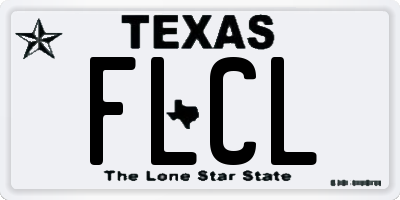 TX license plate FLCL