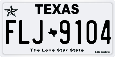 TX license plate FLJ9104