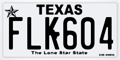 TX license plate FLK604