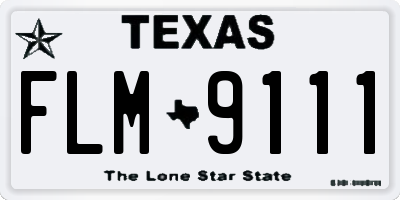 TX license plate FLM9111