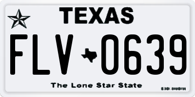 TX license plate FLV0639