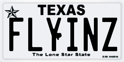 TX license plate FLYINZ